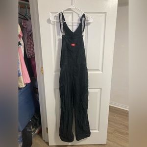 Dickies Women's Black and White Dungarees-overalls